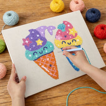 Charger l'image dans la galerie, Punch Needle Kit avec cadre - Rêves de Glace