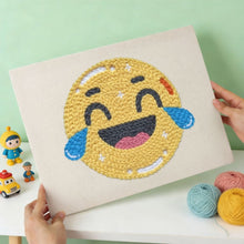 Charger l'image dans la galerie, Punch Needle Kit avec cadre - Emoji Fun