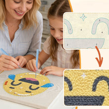 Charger l'image dans la galerie, Punch Needle Kit avec cadre - Emoji Fun