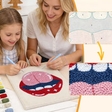 Charger l'image dans la galerie, Punch Needle Kit avec cadre - Lèvres Électriques