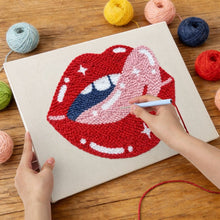 Charger l'image dans la galerie, Punch Needle Kit avec cadre - Baiser Étoilé