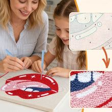 Charger l'image dans la galerie, Punch Needle Kit avec cadre - Baiser Étoilé