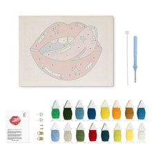 Charger l'image dans la galerie, Punch Needle Kit avec cadre - Baiser Étoilé