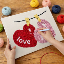 Charger l'image dans la galerie, Punch Needle Kit avec cadre - Amour dans l’Air