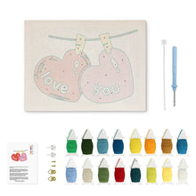 Charger l'image dans la galerie, Punch Needle Kit avec cadre - Amour dans l’Air