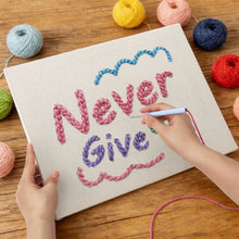 Charger l'image dans la galerie, Punch Needle Kit avec cadre - Never Give Up
