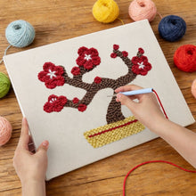 Charger l'image dans la galerie, Punch Needle Kit avec cadre - Bonsaï Fleur de Cerisier