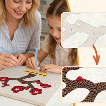 Charger l'image dans la galerie, Punch Needle Kit avec cadre - Bonsaï Fleur de Cerisier