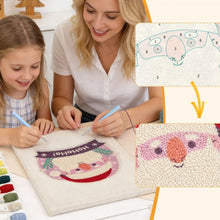 Charger l'image dans la galerie, Punch Needle Kit avec cadre - Rire du Père Noël