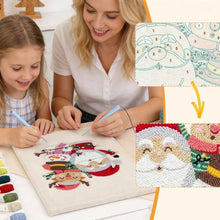 Charger l'image dans la galerie, Punch Needle Kit avec cadre - Père Noël et Amis