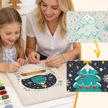 Charger l'image dans la galerie, Punch Needle Kit avec cadre - Sapin de Noël Magique