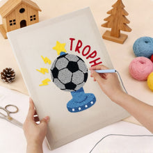 Charger l'image dans la galerie, Punch Needle Kit avec cadre - Trophée de Football