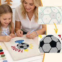 Charger l'image dans la galerie, Punch Needle Kit avec cadre - Trophée de Football