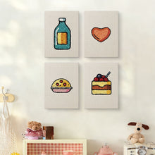 Charger l'image dans la galerie, Punch Needle Kit (4 pièces) avec cadres - Favoris Gourmands 1