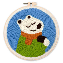 Charger l&#39;image dans la galerie, Punch Needle Hippopotame et écharpe