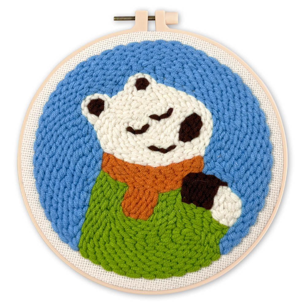 Punch Needle Hippopotame et écharpe