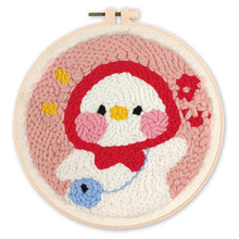 Charger l&#39;image dans la galerie, Punch Needle Caneton et Bonnet rouge
