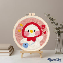 Charger l&#39;image dans la galerie, Punch Needle Caneton et Bonnet rouge