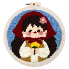 Charger l&#39;image dans la galerie, Punch Needle Petite Alsacienne et Fleurs