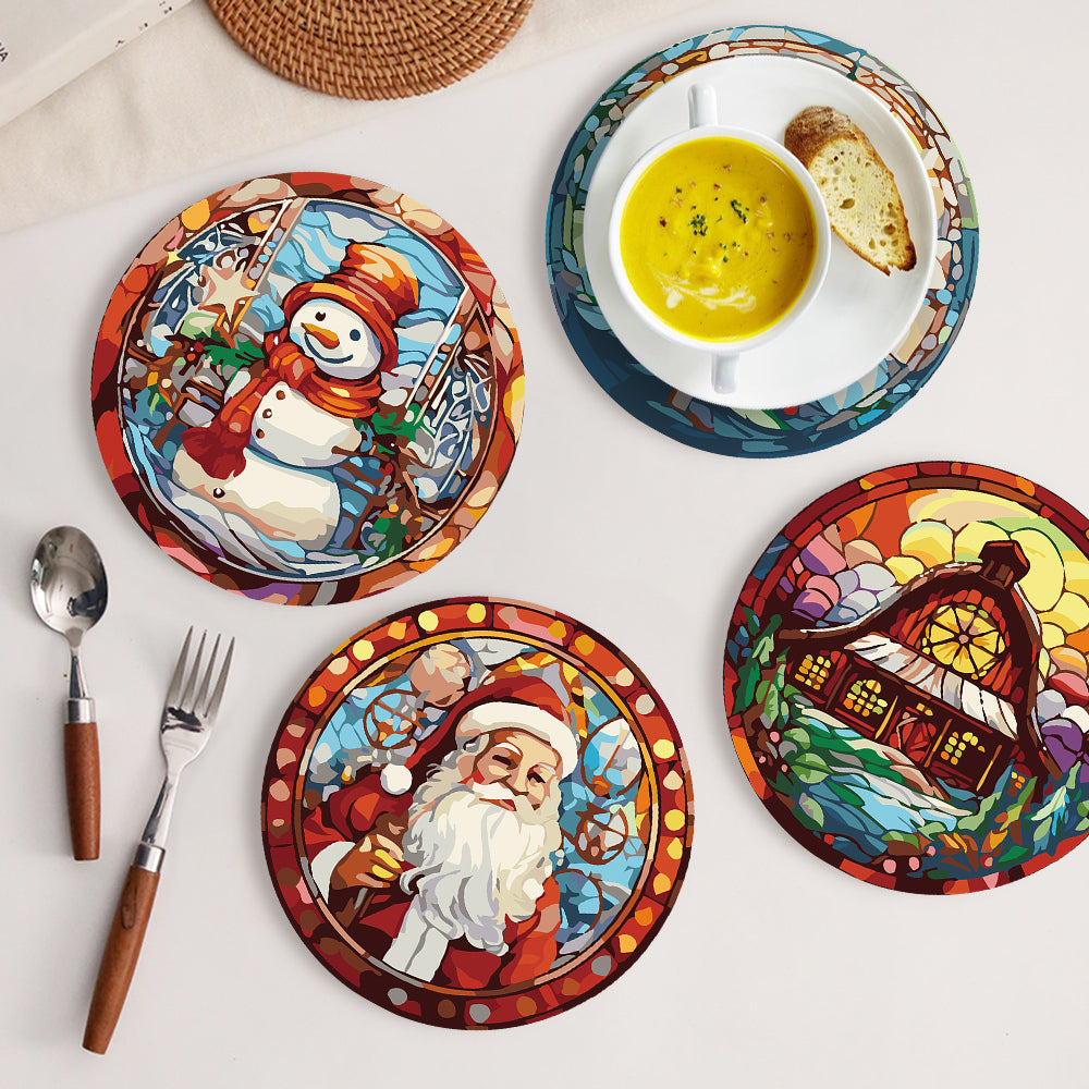 Peinture par numéros Sets de Table 20 cm (6 pièces) - Cadeau de Noël Créatif