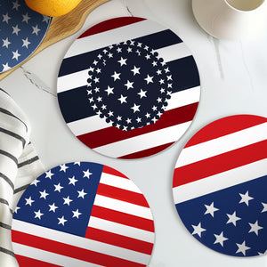 Peinture par numéros Sets de Table 20 cm (6 pièces) - Drapeau Américain