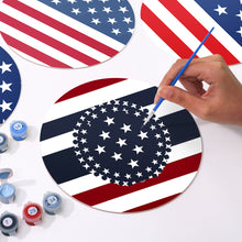 Charger l&#39;image dans la galerie, Peinture par numéros Sets de Table 20 cm (6 pièces) - Drapeau Américain