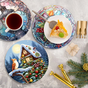 Peinture par numéros Sets de Table 20 cm (4 pièces) - Vacances et Nature