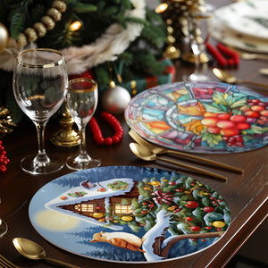 Peinture par numéros Sets de Table 20 cm (4 pièces) - Vacances et Nature