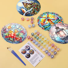 Charger l&#39;image dans la galerie, Peinture par numéros Sets de Table 20 cm (4 pièces) - Vacances et Nature