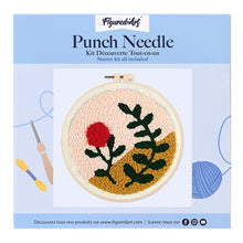 Charger l&#39;image dans la galerie, Punch Needle Branche et Rose