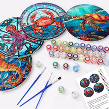 Charger l&#39;image dans la galerie, Peinture par numéros Sets de Table 20 cm (4 pièces) - Créatures de l&#39;Océan