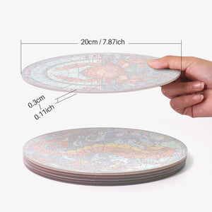 Peinture par numéros Sets de Table 20 cm (4 pièces) - Créatures de l'Océan