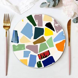 Peinture par numéros Sets de Table 20 cm (6 pièces) - Motif Géométrique Décoratif