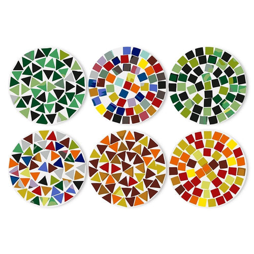 Peinture par numéros Sets de Table 20 cm (6 pièces) - Géométrique Moderne