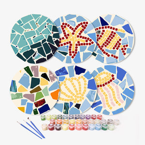 Peinture par numéros Sets de Table 20 cm (6 pièces) - Style Méditerranéen