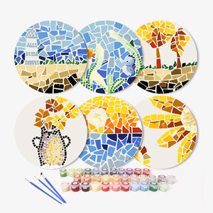 Peinture par numéros Sets de Table 20 cm (6 pièces) - Vie Côtière