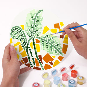 Peinture par numéros Sets de Table 20 cm (6 pièces) - Botanique et Nature