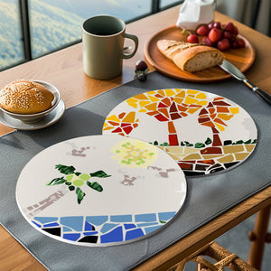 Peinture par numéros Sets de Table 20 cm (6 pièces) - Botanique et Nature