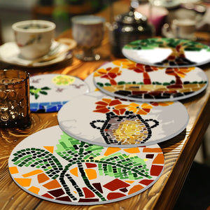 Peinture par numéros Sets de Table 20 cm (6 pièces) - Botanique et Nature