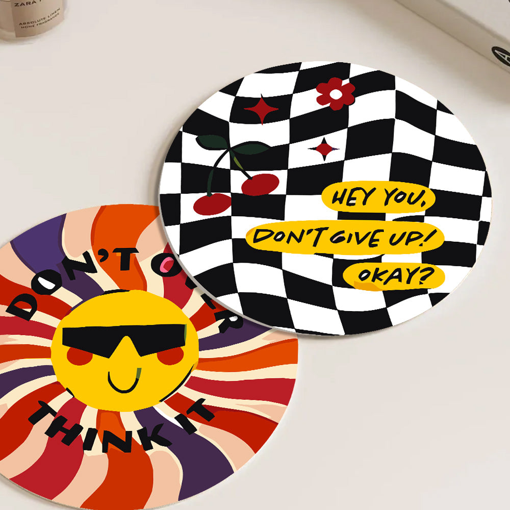Peinture par numéros Sets de Table 20 cm (6 pièces) - Citation Motivante