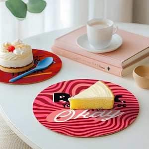 Peinture par numéros Sets de Table 20 cm (6 pièces) - Citation Motivante