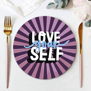 Peinture par numéros Sets de Table 20 cm (6 pièces) - Citation Motivante
