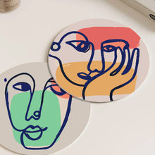 Charger l&#39;image dans la galerie, Peinture par numéros Sets de Table 20 cm (6 pièces) - Visage Abstrait Moderne