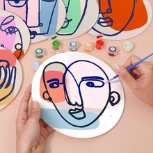 Charger l&#39;image dans la galerie, Peinture par numéros Sets de Table 20 cm (6 pièces) - Visage Abstrait Moderne