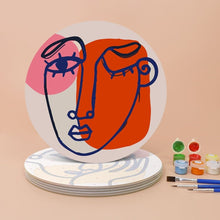 Charger l&#39;image dans la galerie, Peinture par numéros Sets de Table 20 cm (6 pièces) - Visage Abstrait Moderne