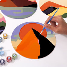 Charger l&#39;image dans la galerie, Peinture par numéros Sets de Table 20 cm (6 pièces) - Montagne Abstraite Moderne