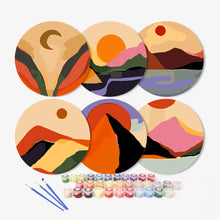 Charger l&#39;image dans la galerie, Peinture par numéros Sets de Table 20 cm (6 pièces) - Montagne Abstraite Moderne