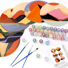 Charger l&#39;image dans la galerie, Peinture par numéros Sets de Table 20 cm (6 pièces) - Montagne Abstraite Moderne