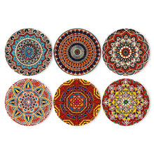 Charger l&#39;image dans la galerie, Peinture par numéros Sets de Table 20 cm (6 pièces) - Mandala Bohème Rond