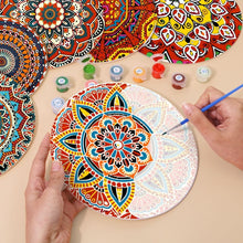 Charger l&#39;image dans la galerie, Peinture par numéros Sets de Table 20 cm (6 pièces) - Mandala Bohème Rond